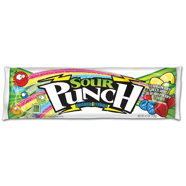 Sour Punch Sour Punch Rainbow Straws 4.5 oz., PK24 8791 - main